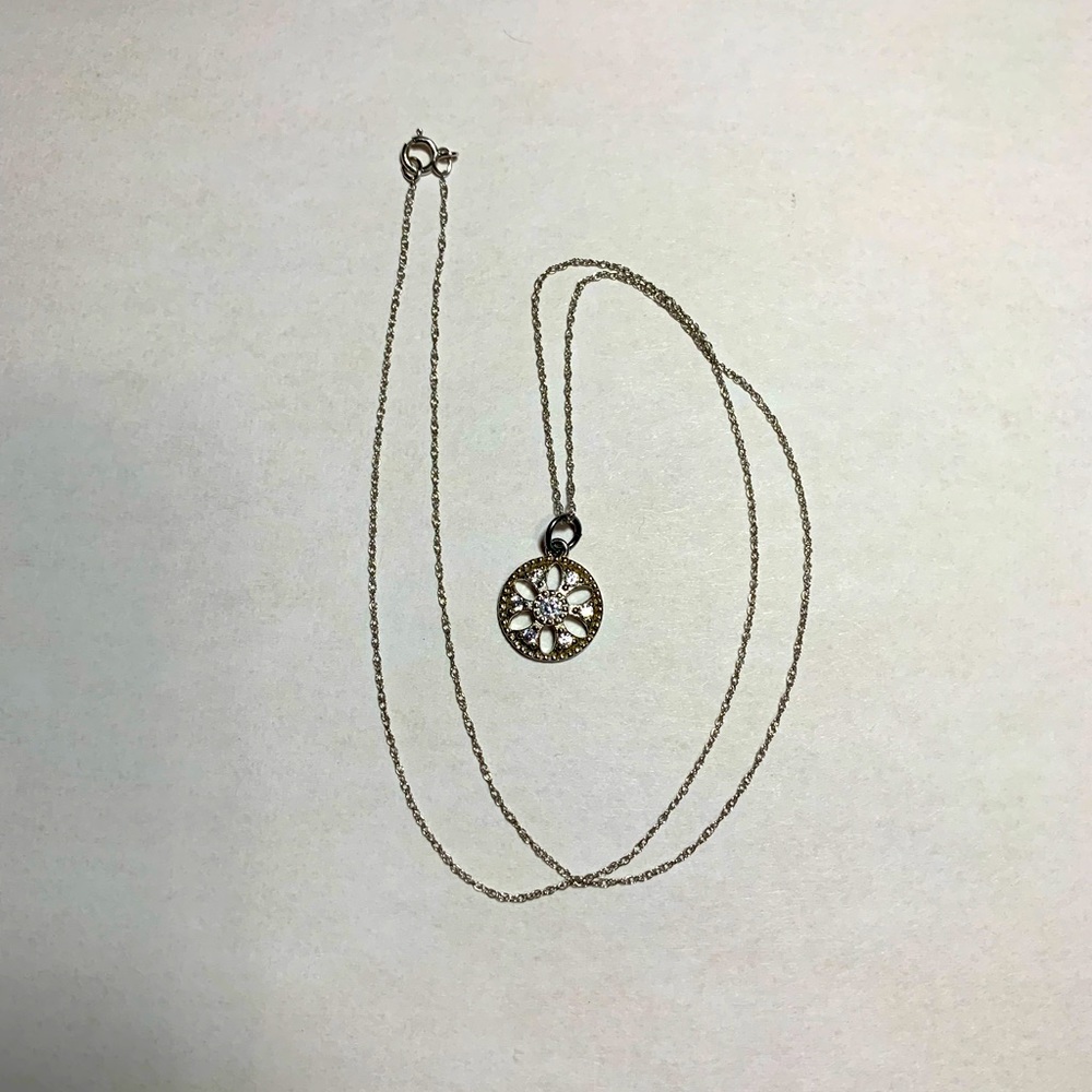 10k white gold necklace